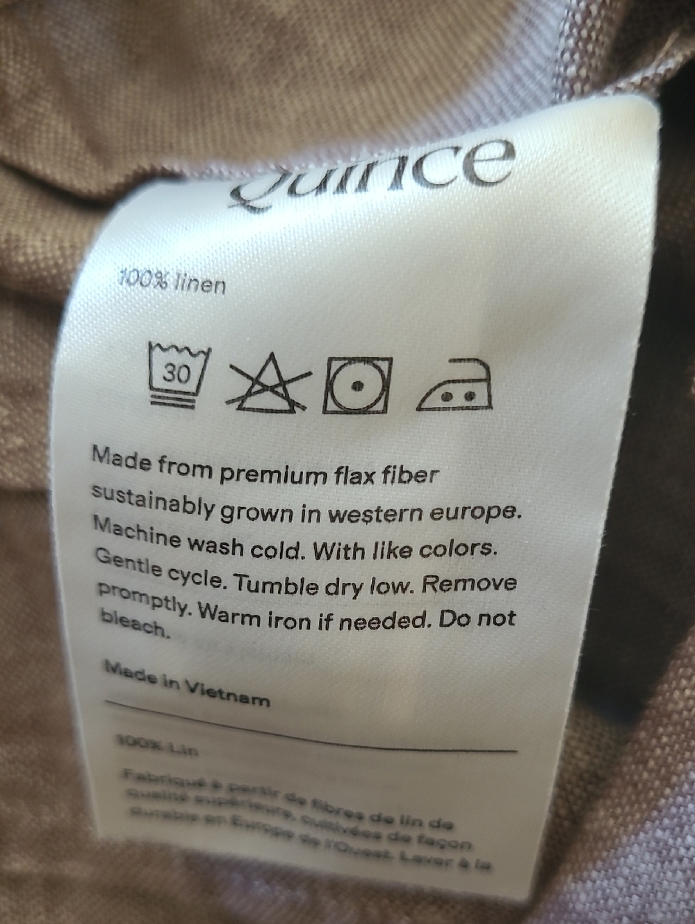 Quince Linen Wide Leg Patch Pocket Pants - Picture 8 of 8